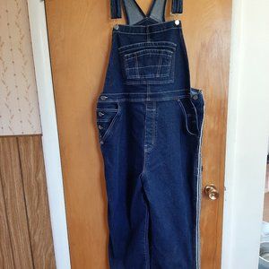 Denim overalls, worn once